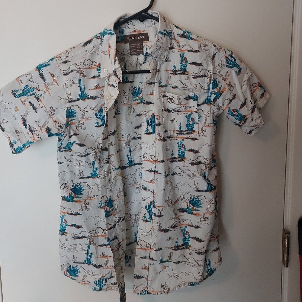 Ariat boys western shirt size medium